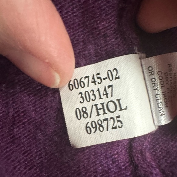 Banana Republic Wool Blend 3 Button Cardigan Waist Tab Belt Purple Size Small - Picture 13 of 16